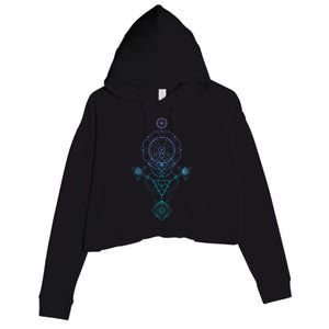 Starseed Activation Sacred Geometry Crop Fleece Hoodie