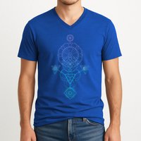 Starseed Activation Sacred Geometry V-Neck T-Shirt