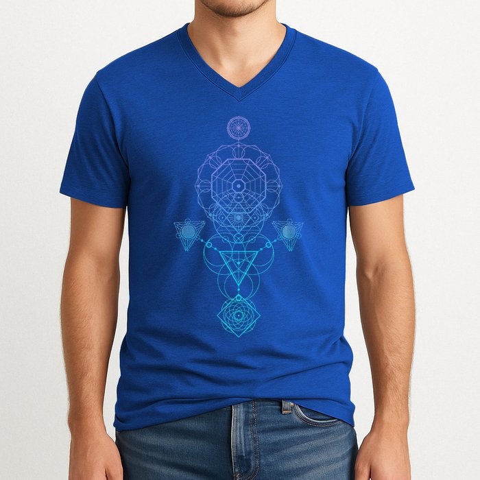 Starseed Activation Sacred Geometry V-Neck T-Shirt