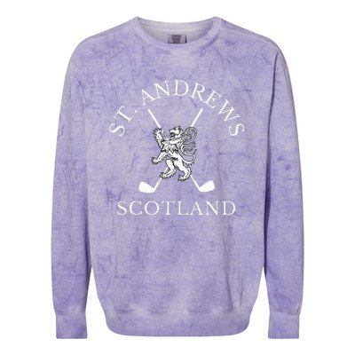 St. Andrews Scotland Golf Colorblast Crewneck Sweatshirt