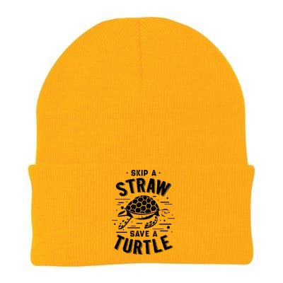 Skip A Straw Save A Turtle Gift For Ocean Animal Lovers Great Gift Knit Cap Winter Beanie