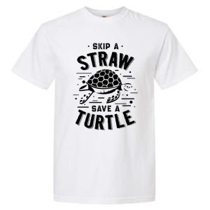 Skip A Straw Save A Turtle Gift For Ocean Animal Lovers Great Gift Garment-Dyed Heavyweight T-Shirt