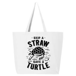 Skip A Straw Save A Turtle Gift For Ocean Animal Lovers Great Gift 25L Jumbo Tote