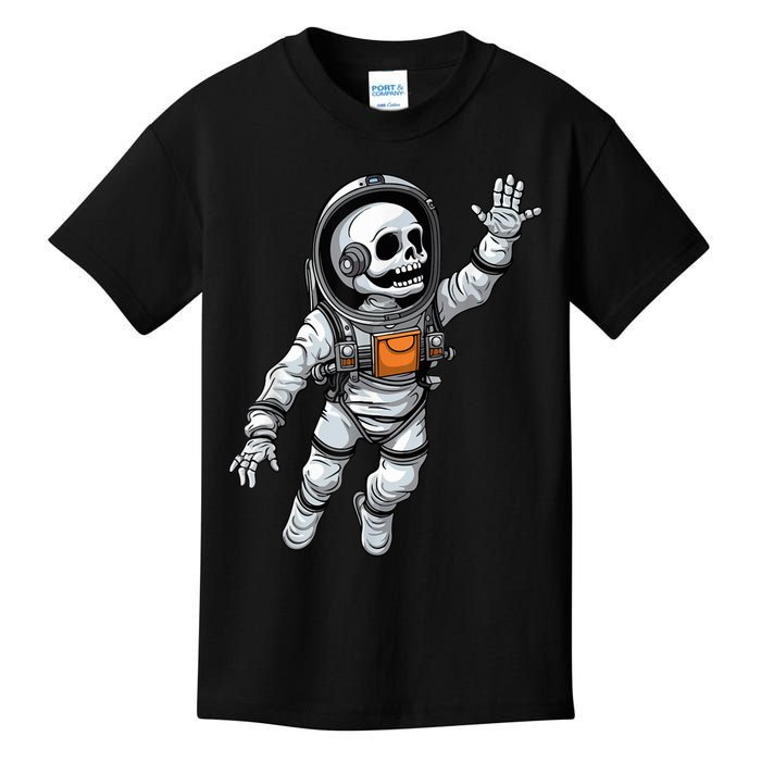 Space Astronaut Skeleton Halloween Kids Girls Kids T-Shirt