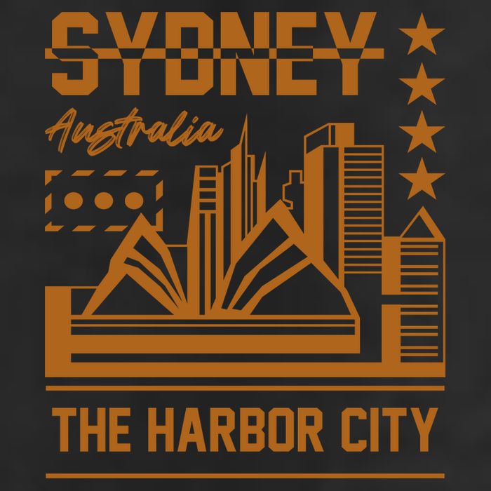 Sydney Australia 7 Panel Mesh Trucker Snapback Hat