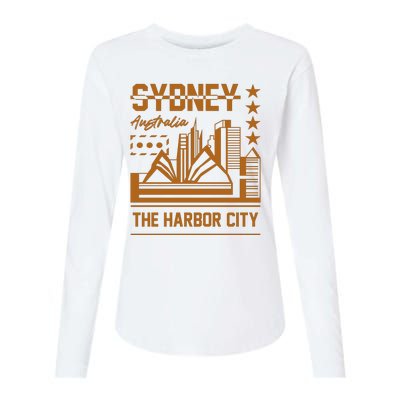 Sydney Australia Womens Cotton Relaxed Long Sleeve T-Shirt