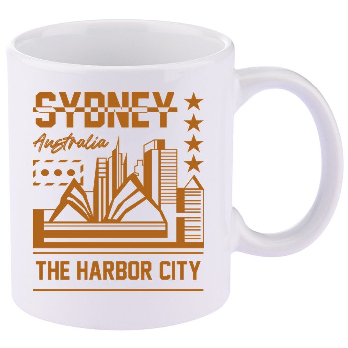 Sydney Australia 11oz C Handle Ceramic Mug