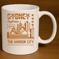 Sydney Australia 11oz C Handle Ceramic Mug