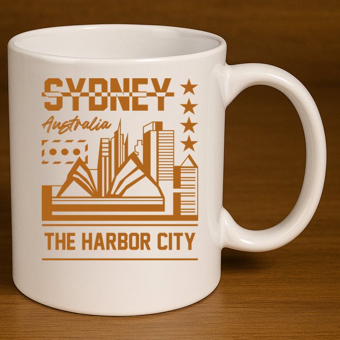 Sydney Australia 11oz C Handle Ceramic Mug