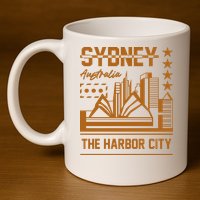 Sydney Australia 11oz C Handle Ceramic Mug