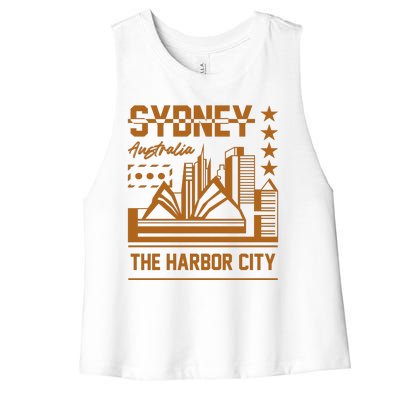 Sydney Australia Women's Racerback Cropped Tank