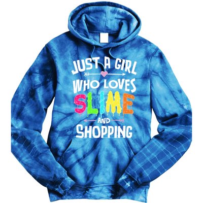 Slime And Shopping Funny Gift Funny Gift Tie Dye Hoodie