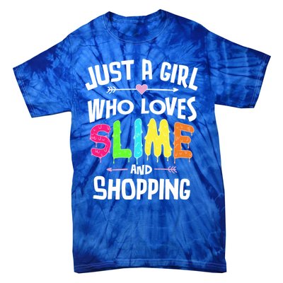 Slime And Shopping Funny Gift Funny Gift Tie-Dye T-Shirt