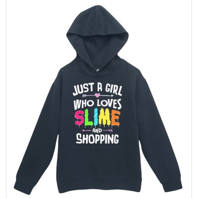 Slime And Shopping Funny Gift Funny Gift Urban Pullover Hoodie