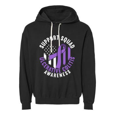 Support Awareness Squad I Ulcerative Colitis Ulcerosa Garment-Dyed Fleece Hoodie