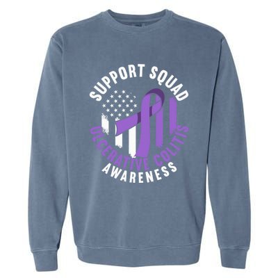 Support Awareness Squad I Ulcerative Colitis Ulcerosa Garment-Dyed Sweatshirt