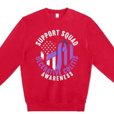 Support Awareness Squad I Ulcerative Colitis Ulcerosa Premium Crewneck Sweatshirt