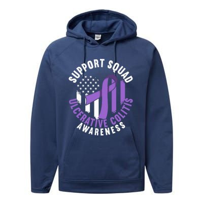 Support Awareness Squad I Ulcerative Colitis Ulcerosa Performance Fleece Hoodie