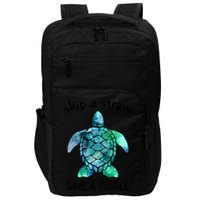 Skip A Straw Save A Turtle Ocean Animal Funny Gift Sea Turtle Gift Impact Tech Backpack