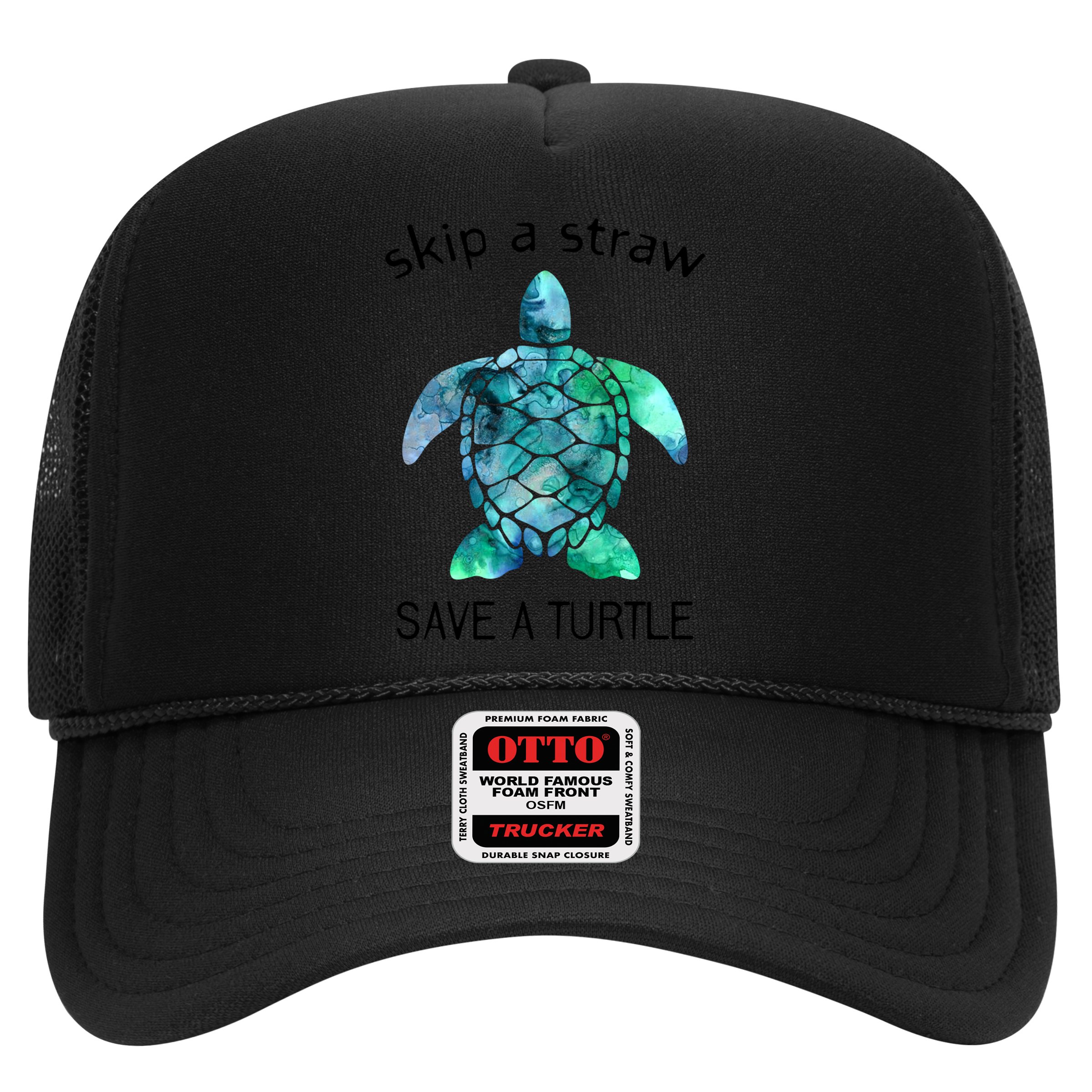 Skip A Straw Save A Turtle Ocean Animal Funny Gift Sea Turtle Gift Hat