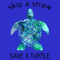 Skip A Straw Save A Turtle Ocean Animal Funny Gift Sea Turtle Gift 16 in Basic Backpack