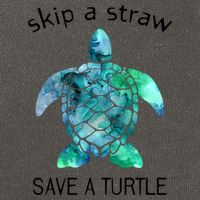 Skip A Straw Save A Turtle Ocean Animal Funny Gift Sea Turtle Gift Cotton Canvas Backpack