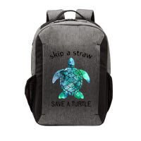 Skip A Straw Save A Turtle Ocean Animal Funny Gift Sea Turtle Gift Vector Backpack