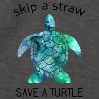 Skip A Straw Save A Turtle Ocean Animal Funny Gift Sea Turtle Gift Vector Backpack