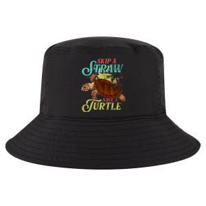 Skip A Straw Save A Turtle Ocean Animal Lover Sea Turtle Gift Cool Comfort Performance Bucket Hat