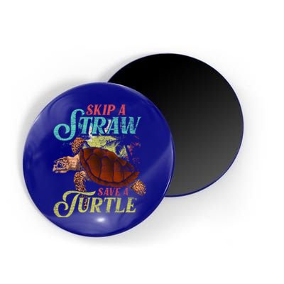 Skip A Straw Save A Turtle Ocean Animal Lover Sea Turtle Gift Magnet