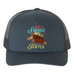 Skip A Straw Save A Turtle Ocean Animal Lover Sea Turtle Gift Yupoong Adult 5-Panel Trucker Hat