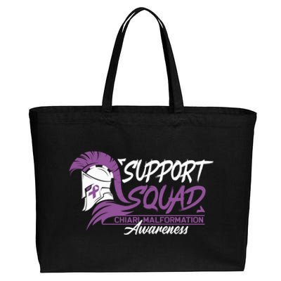 Support Awareness Squad I CM Cerebellum Chiari Malformation Cotton Canvas Jumbo Tote