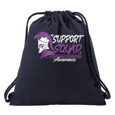 Support Awareness Squad I CM Cerebellum Chiari Malformation Drawstring Bag