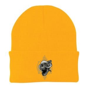 Skull And Snake Knit Cap Winter Beanie