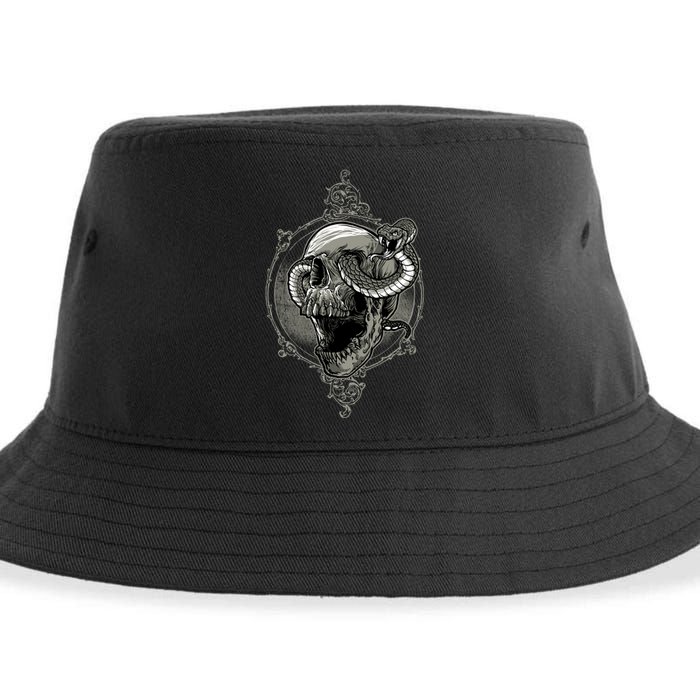 Skull And Snake Sustainable Bucket Hat