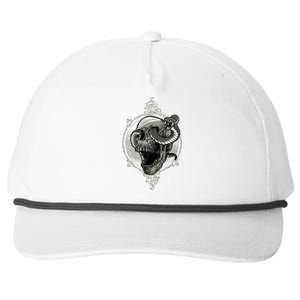 Skull And Snake Snapback Five-Panel Rope Hat