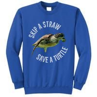 Skip A Straw Save A Turtle Design Environt Great Gift Sweatshirt