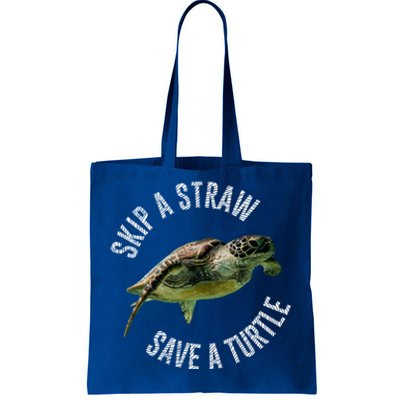 Skip A Straw Save A Turtle Design Environt Great Gift Tote Bag