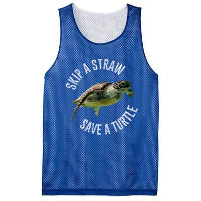 Skip A Straw Save A Turtle Design Environt Great Gift Mesh Reversible Basketball Jersey Tank