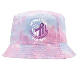 Support Awareness Squad I CM Cerebellum Chiari Malformation Tie-Dyed Bucket Hat