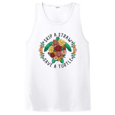 Skip A Straw Save A Turtle Art Happy Earth Day PosiCharge Competitor Tank