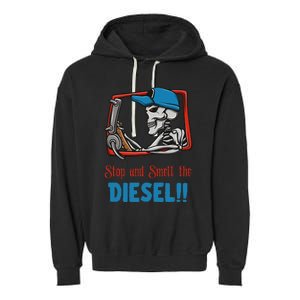 Stop And Smell The Diesel!! Garment-Dyed Fleece Hoodie