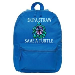 Skip A Straw Save A Turtle Gift 16 in Basic Backpack