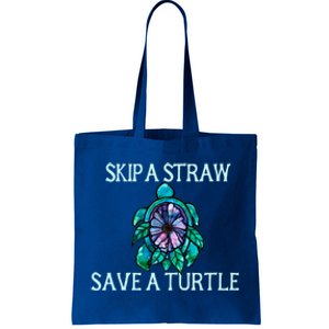 Skip A Straw Save A Turtle Gift Tote Bag