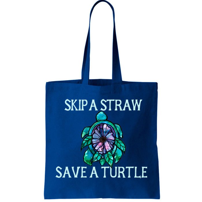 Skip A Straw Save A Turtle Gift Tote Bag