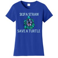 Skip A Straw Save A Turtle Gift Women's T-Shirt