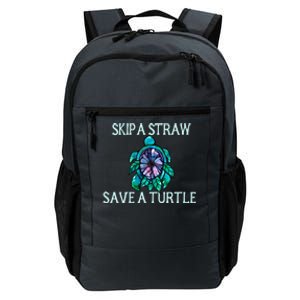 Skip A Straw Save A Turtle Gift Daily Commute Backpack