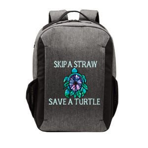 Skip A Straw Save A Turtle Gift Vector Backpack