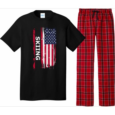 Skiing And Skiers Usa Cool Gift Pajama Set