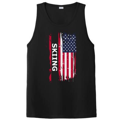 Skiing And Skiers Usa Cool Gift PosiCharge Competitor Tank